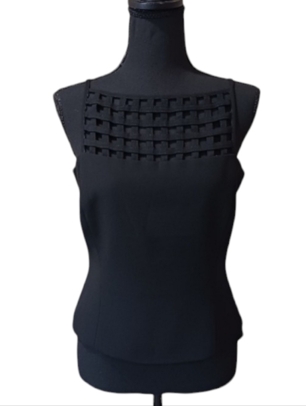 90s Shelli Segal Lattice Cage Sleeveless Top